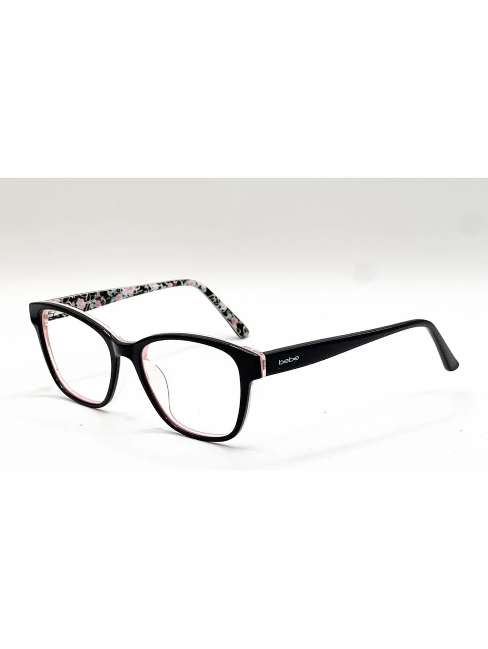 Bebe BB5184 001 Jet Black Rectangle Authentic Eyeglass Frames 53-17-140
